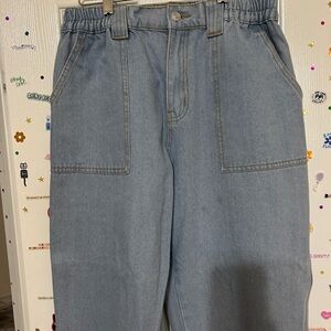 Princess Polly Light Blue Ankle & Cropped Jeans